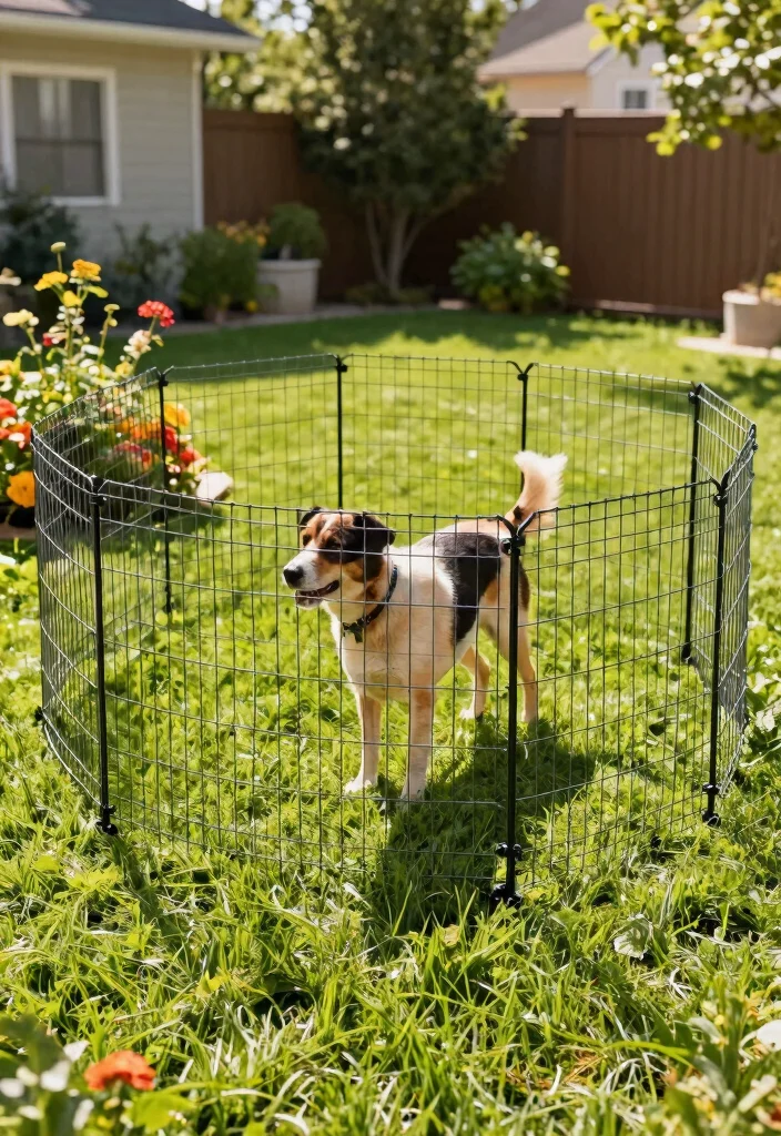 15 Temporary Dog Fence Ideas for Renters and No-Dig Yards - 15. Temporary Wire Fencing 1