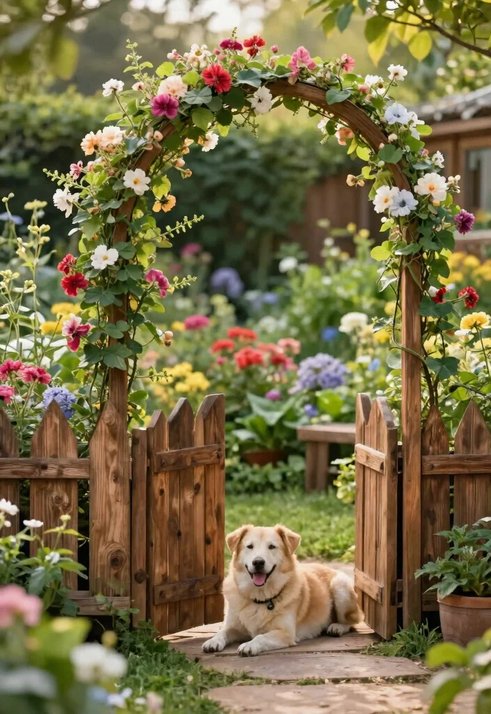 15 Temporary Dog Fence Ideas for Renters and No-Dig Yards - 4. Decorative Garden Fencing 1