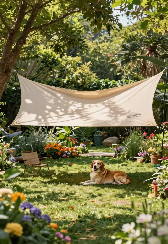 15 Temporary Dog Fence Ideas for Renters and No-Dig Yards - 5. Shade Cloth Barriers 1