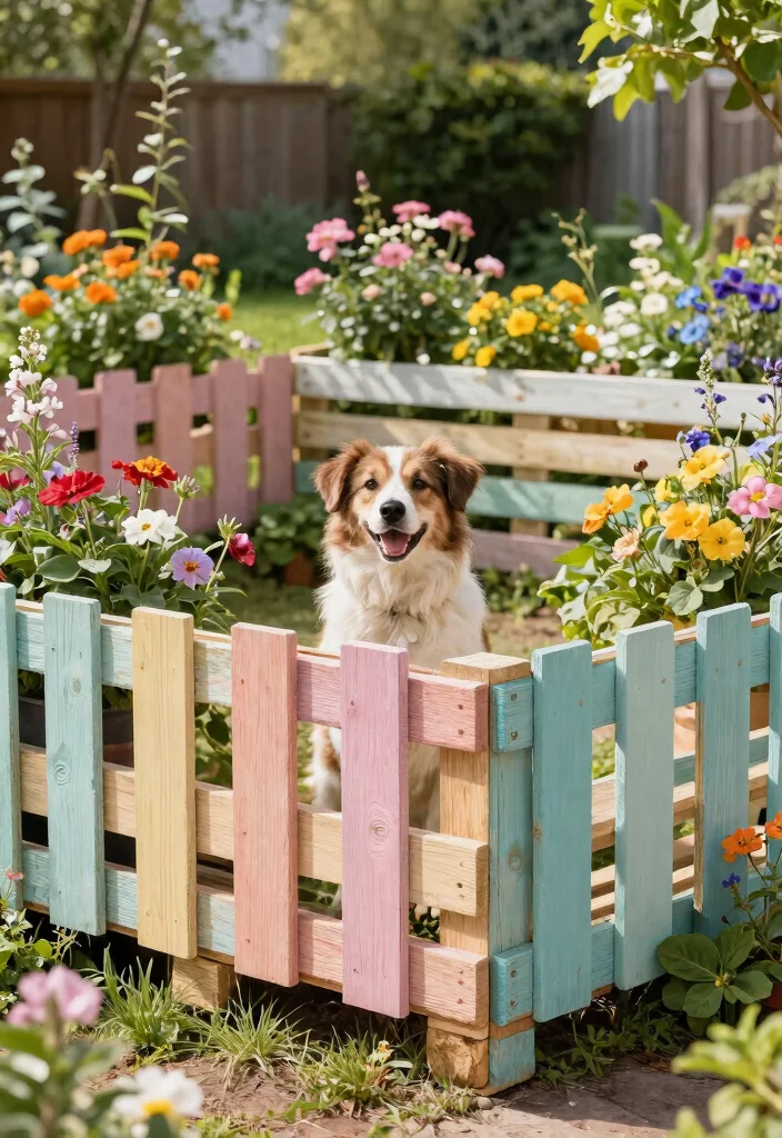 15 Temporary Dog Fence Ideas for Renters and No-Dig Yards - 9. DIY Wooden Pallet Fence 1