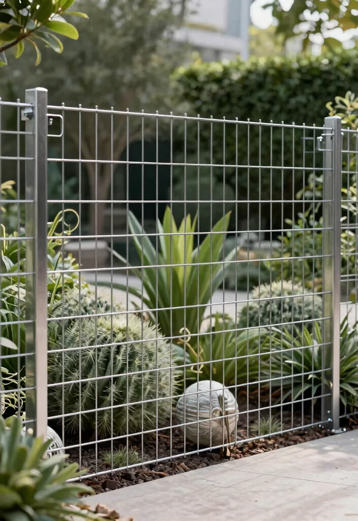 15 Wire and Wood Fence Ideas That Blend Modern and Rustic Styles - 7. Modern Minimalist Wire Fence 1