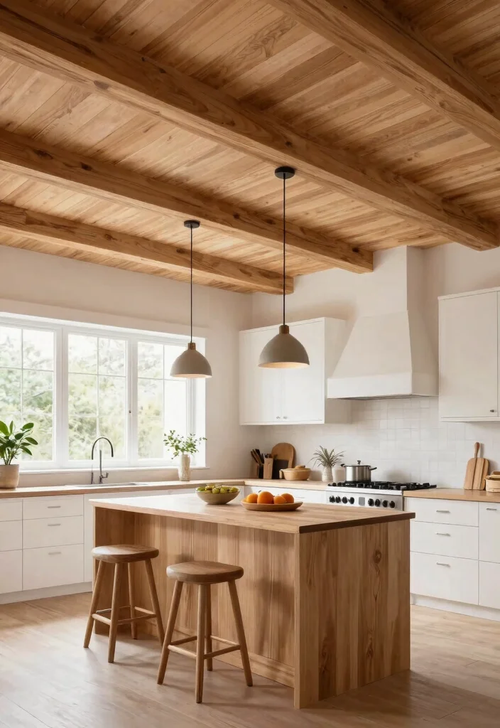 15 Wood False Ceiling Ideas That Add Warmth Without Lowering the Room - 12. Wood Ceilings in Kitchens 1