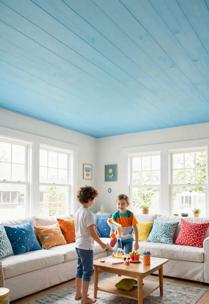15 Wood False Ceiling Ideas That Add Warmth Without Lowering the Room - 14. Painted Wood Ceilings 1
