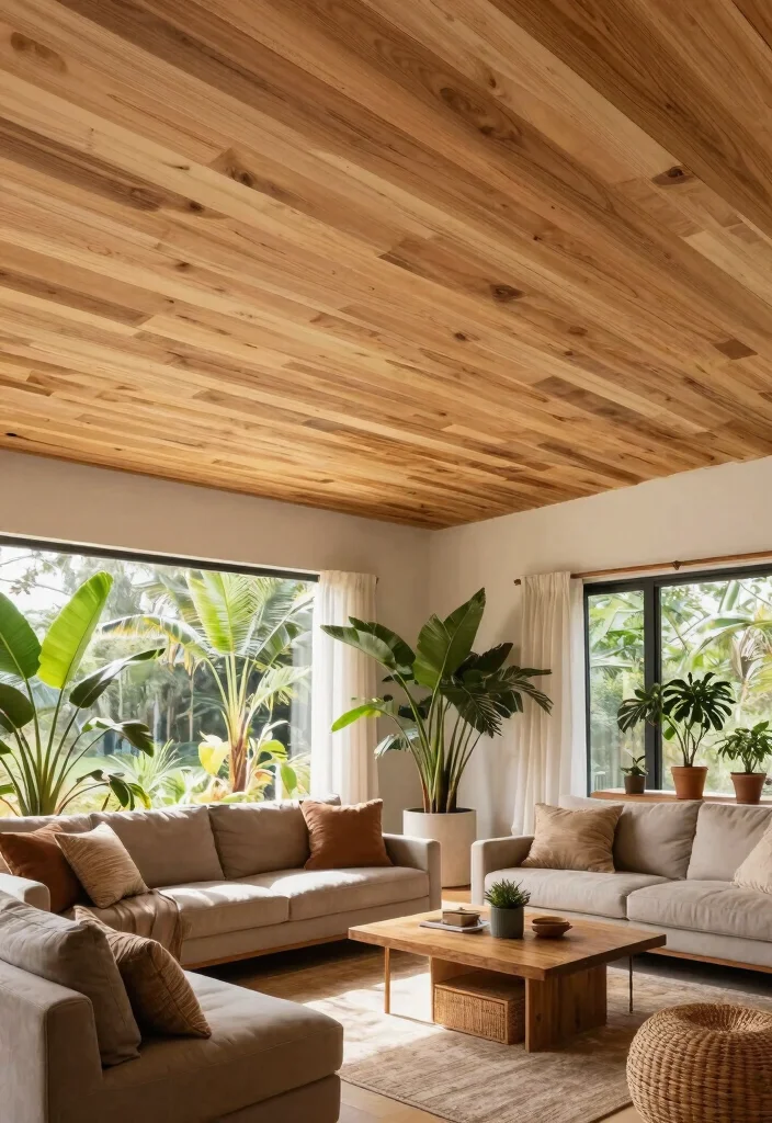 15 Wood False Ceiling Ideas That Add Warmth Without Lowering the Room - 15. Eco-Friendly Wood Treatments 1