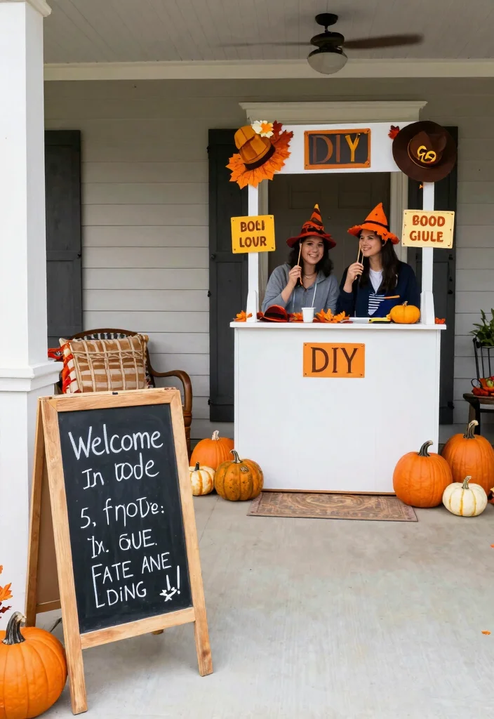 18 Front Porch Fall Decorating Ideas That Last Through Wind and Rain - 17. Interactive Seasonal Decor 1