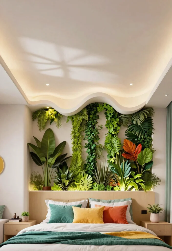 18 Modern Bedroom False Ceiling Design Ideas for Small Spaces - 14. Playful Shapes 1