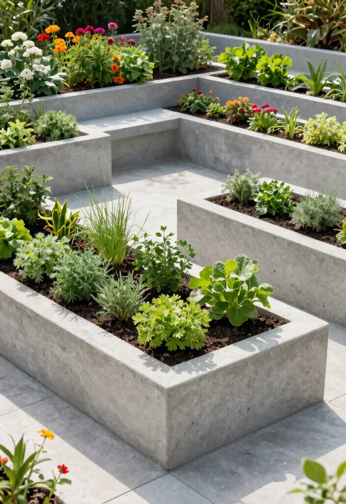 18 Vegetable Garden Beds That Keep Rabbits and Weeds Out - 10. Concrete Block Garden Beds 1