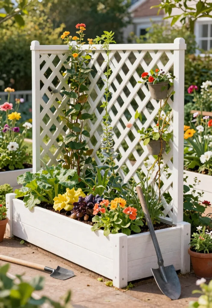 18 Vegetable Garden Beds That Keep Rabbits and Weeds Out - 5. Lattice-Backed Garden Beds 1