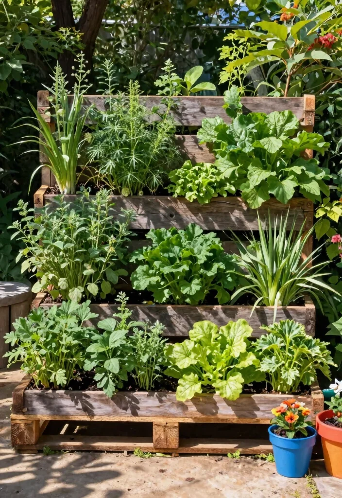 18 Vegetable Garden Beds That Keep Rabbits and Weeds Out - 9. Repurposed Pallet Gardens 1
