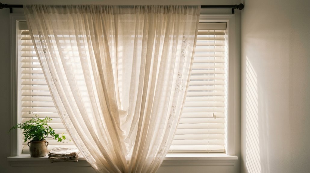 can curtains cover blinds