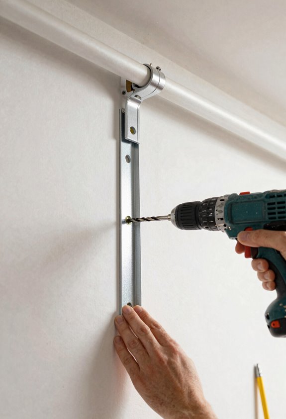 How Do You Hang Curtain Rods in 3 Simple Steps 3 drill pilot holes level brackets