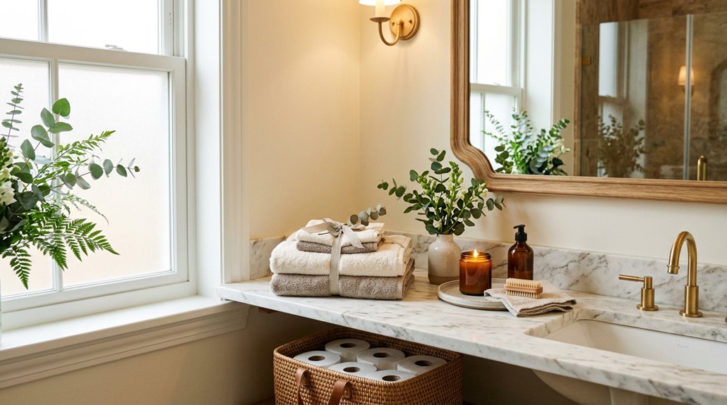 five ways to welcome guests bathroom
