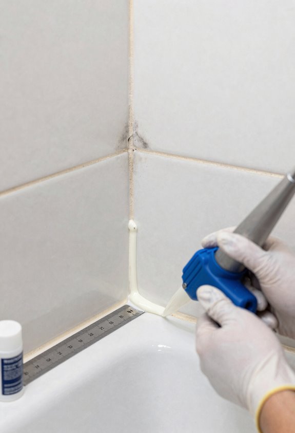 How to Recaulk a Bathtub in 5 Steps 3 four step caulk removal and mold treatment