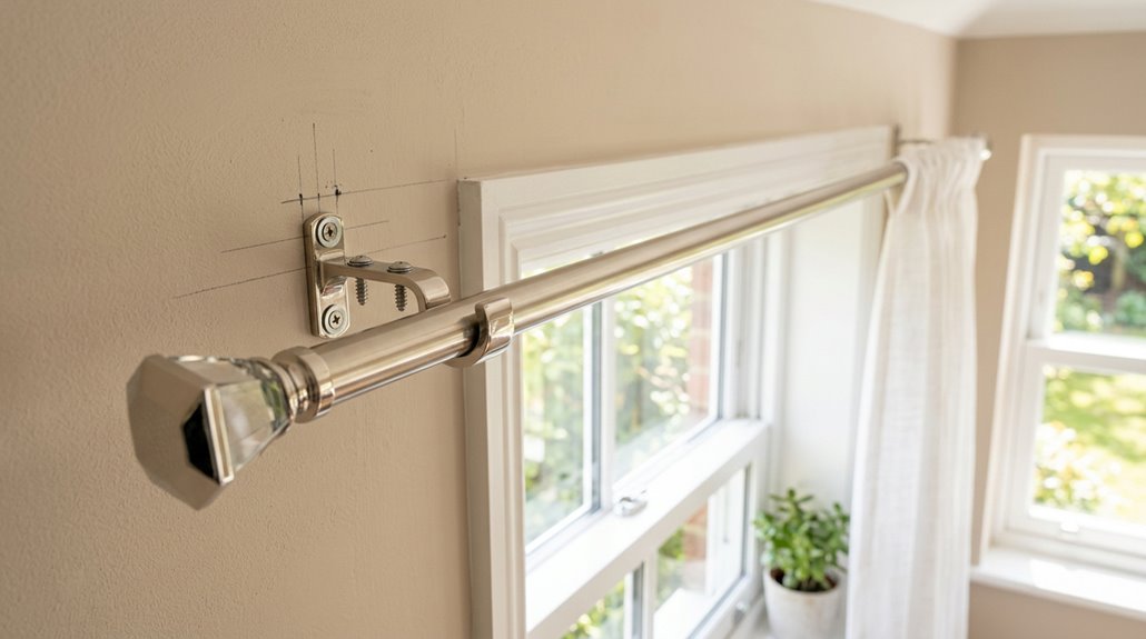 hang curtain rods 3 simple steps