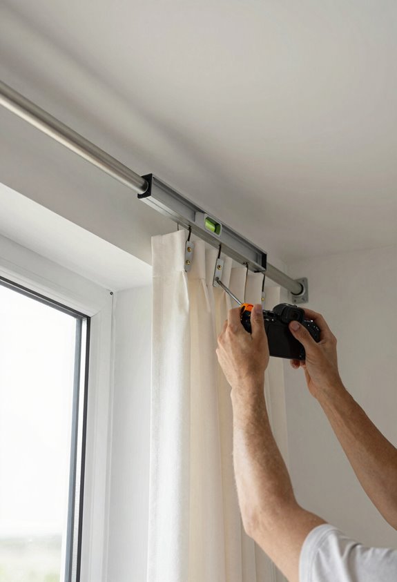 How Do You Hang Curtain Rods in 3 Simple Steps 4 hang rod center support extend curtains