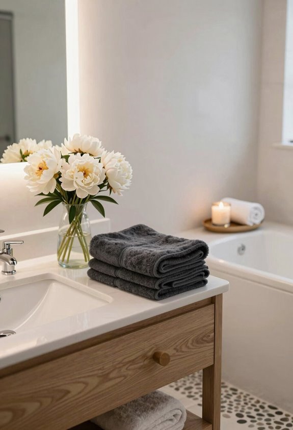 5 Ways to Make Your Guest Bathroom Welcoming 6 illuminated spa like bathroom details