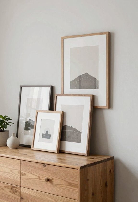 rest framed cabinet artwork display