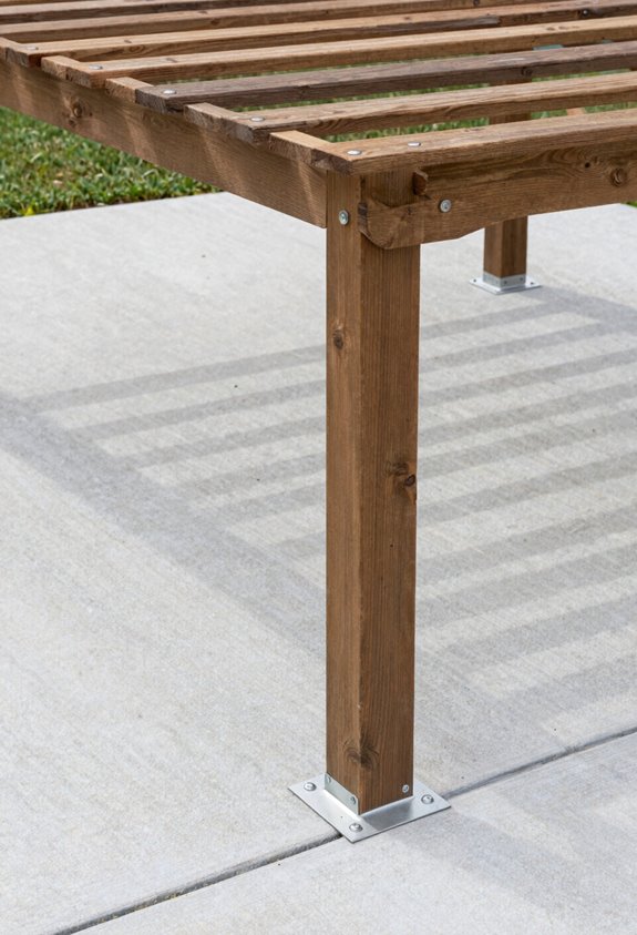 Can a Pergola Be Installed on Pavers? 6 slab anchors for pergola posts