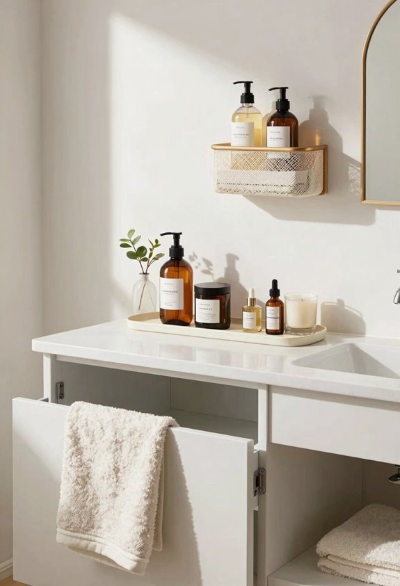 5 Ways to Make Your Guest Bathroom Welcoming 3 smart vanity organized guest supplies