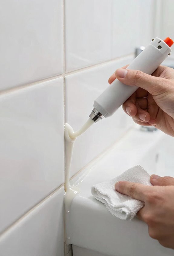 How to Recaulk a Bathtub in 5 Steps 5 smooth 1 4 caulk bead 20 angle