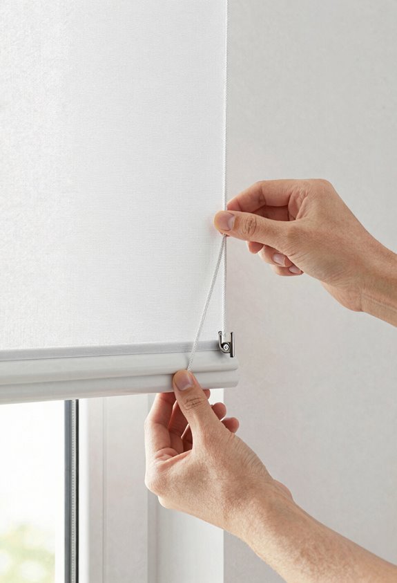 How to Pull Down Blinds Step by Step 3 unlock slide descend lock