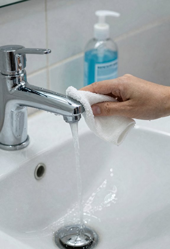wipe descale soak aerator clean